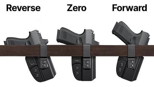 holster cant angle reverse zero forward