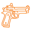 icon pistol with red dot